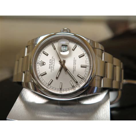 pre owned rolex datejust  automatic chronometer silver dial ladies