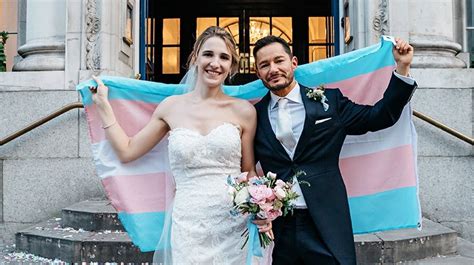 i pronounce you husband and wife jake and hannah graf and their trans ‘royal wedding the
