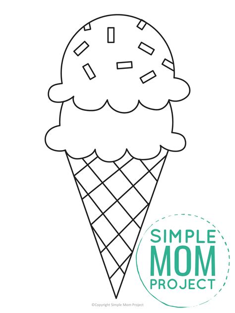 printable ice cream template simple mom project