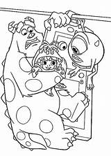 Coloring Pages Monster Boo Monsters Inc Mike Door Sulley Clipart Popular Library Clip sketch template
