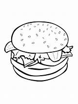 Hamburger Mycoloring sketch template