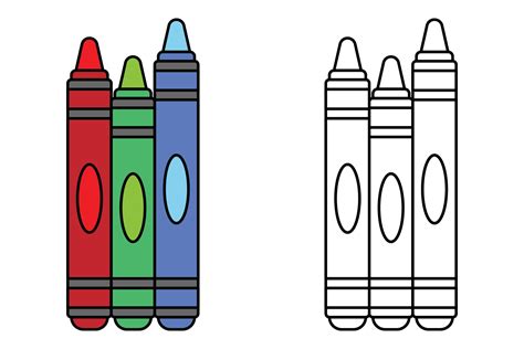 coloring crayons  kids graphic  studioisamu creative fabrica