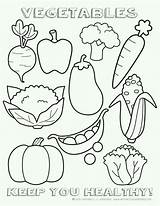 Coloring Pages Visit Vegetable Food sketch template