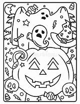 Spooky sketch template