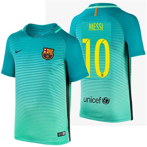 Nike Lionel Messi Fc Barcelona Third Youth Jersey 2016 17