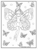 Elfe Malvorlage Malvorlagen Elfen Ausmalbild Feen Schmetterling Seite sketch template