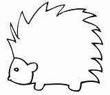 Porcupine Coloring Pages Drawing Clipart Easy Printable Drawings Colouring Kids Google Cartoon Porcospino Crafts Cliparts Animals Draw Tips Sheets Library sketch template