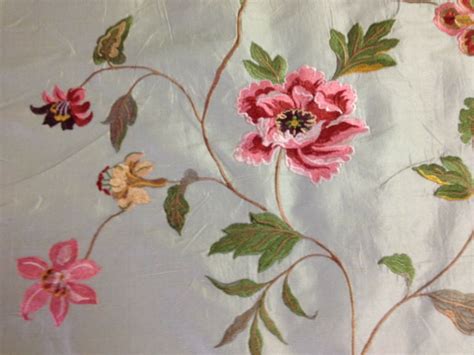 claridge textile faux silk flower embroidery fabric   yard bella