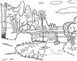 River Coloring Pages Print Kids Nature Color sketch template