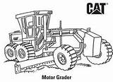Coloring Caterpillar Grader Bobcat Skid Steer Excavators Dealers sketch template
