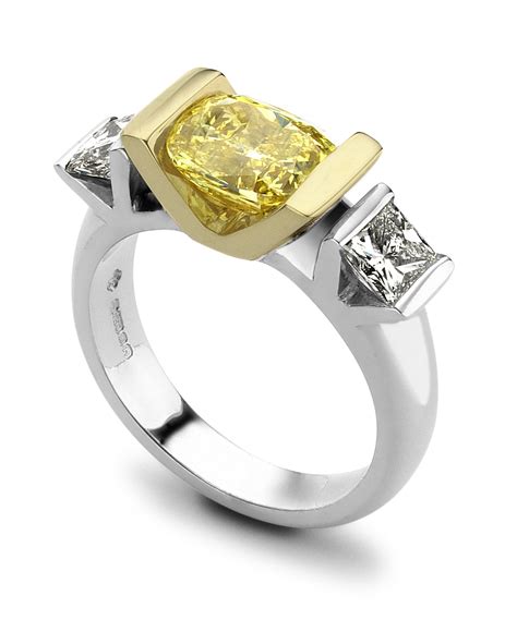 intense yellow diamond ring krausz jewellery
