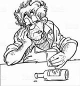 Drunk Coloring Pages Drawing Person Getcolorings sketch template