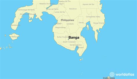 banga  philippines banga soccsksargen map worldatlascom