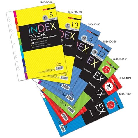 uni paper  index divider  colors  sheets  id    sets