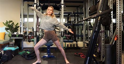 brie larson builds home gym for workouts ahead of captain