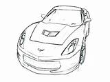 Corvette Coloring Z06 Pages Drawing Stingray Getdrawings sketch template