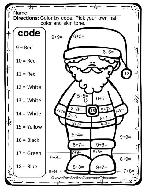printable christmas math worksheets   grade