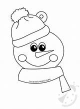 Addobbi Natale Colorare Pupazzo Lavoretti Creativi sketch template