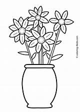 Coloring Pages Flower Kids Flowers Printable Sheets Play Drawing Doh Colouring Color Print Vase 4kids Draw Spring A4 Choose Board sketch template