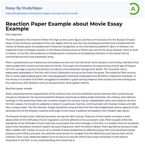 reaction paper    essay  studyhippocom