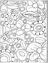Coloring Pages Fiesta Primitive Rug Hooking Patterns Karla Gerard Printable Paper Folk Pattern Popular Drawing Embroidery Colouring Flowers Blooms Ebay sketch template