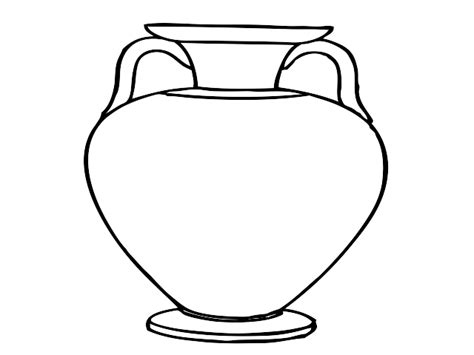 greek vases outlines clipart