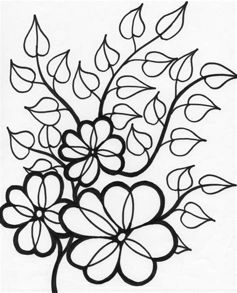 summer flowers printable coloring pages  large images