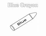 Crayon Coloring Pages Printable Blue Print Kids Interesting Pencil Single sketch template