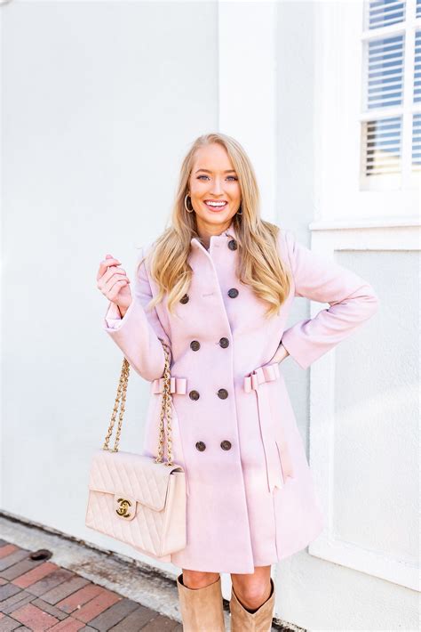 the cutest pink coat for winter strawberry chic