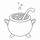 Cauldron Potion Boiling sketch template