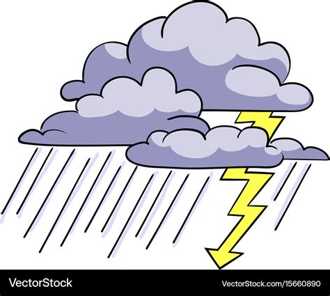 cartoon image storm icon rainstorm symbol vector image