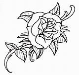 Tattoo Outline Flower Designs Simple Coloring sketch template