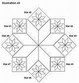 Star Lone Quilt Pattern Spiral Grid Diamond Quiltsmart Kits Patterns Blazing Off sketch template