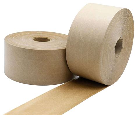 reinforced water activated gummed kraft paper tape  pack     ft  heavy duty