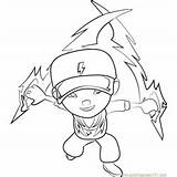 Boboiboy Coloring Thunderstorm Pages Drawing Kids Storm Solar Color Coloringpages101 Drawings Getcolorings Cartoon Getdrawings sketch template