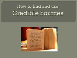 credible   credible sources