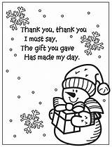 Thank Coloring Pages Poem Snowman Printable Kids Color Poetry Say Gift Winter Preschool Crafts Note Fun Tie Print Teach Dye sketch template