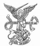 St Michael Archangel Catholic Line Clipart Symbols Saint Christian Drawings Missal Tattoo Michaelis Woodcuts Engravings Illustrations Religious Michel Woodcut Clipground sketch template