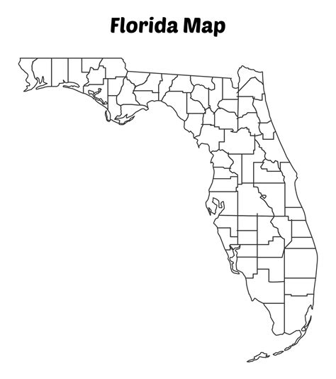 florida map outline printable united states map