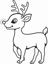 Reindeer Coloring Baby Christmas Printable Kids sketch template