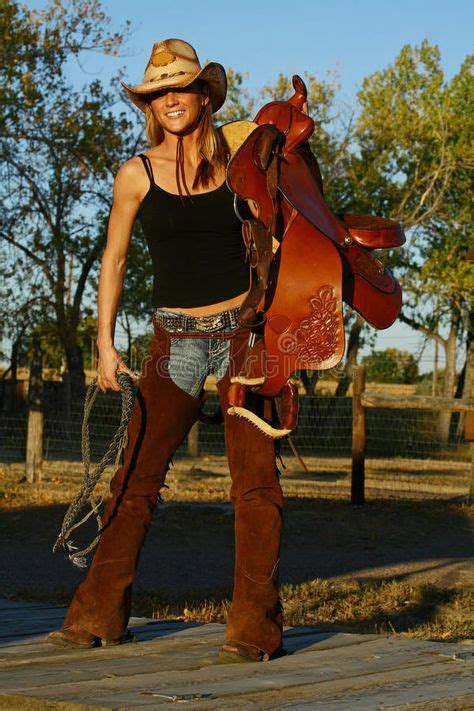 Photo About A Beautiful Cowgirl On A Sunny Blue Day Image Of West