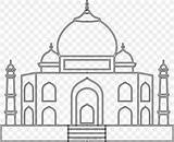 Mahal Taj Yamuna Mausoleum sketch template