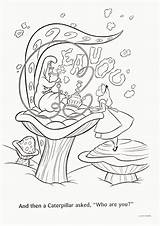 Coloring Pages Alice Wonderland Disney Caterpillar Color Tim Burton Villains Adult Book Tattoos Colouring Kids Source Tumblr Template Cartoon Sheets sketch template
