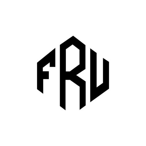 fru letter logo design  polygon shape fru polygon  cube shape