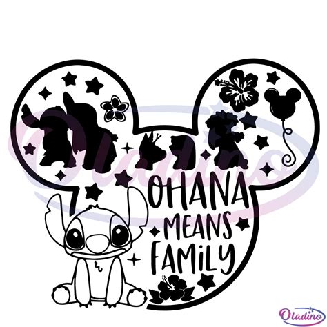 ohana means family disney design svg lilo  stitch disney svg