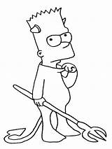 Bart Simpson Devil Diablo Diable Coloriages Colorir Homer Inspirant Dibujar Sketches Skate sketch template