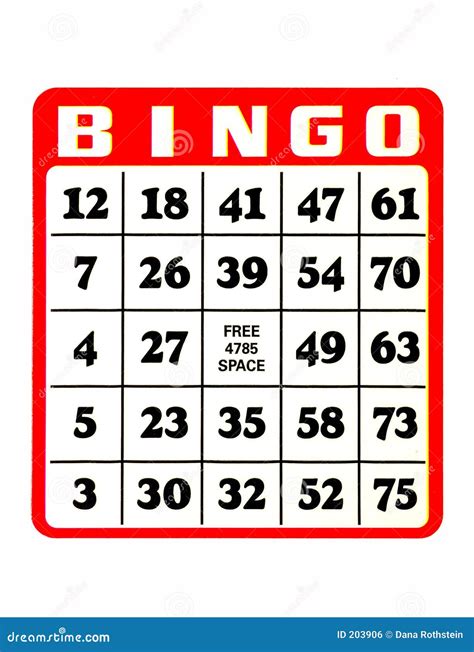 bingo card royalty  stock image image