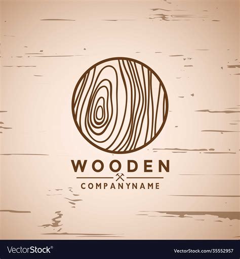 wood logo woodwork wooden logo design royalty  vector