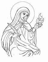 Coloring Pages Catholic Saints Printable Saint Getcolorings sketch template