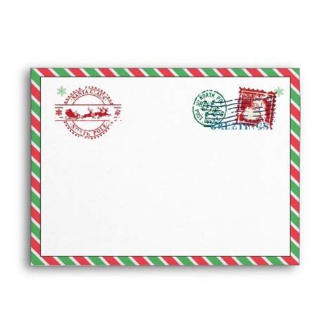 printable santa envelopes   north pole  printable santa